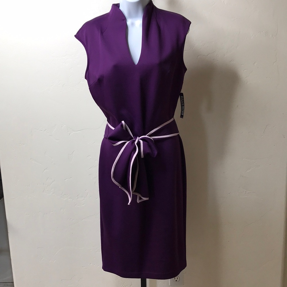 purple V-neck dress new York & company medium